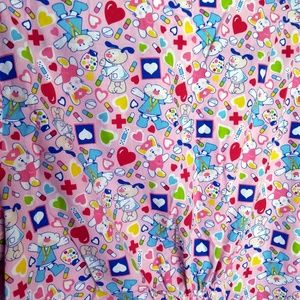 Clinik Scrubs Top cartoon Animal Hearts Work wear